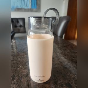 Kate Spade "Just Add Water" Glass Water Bottle